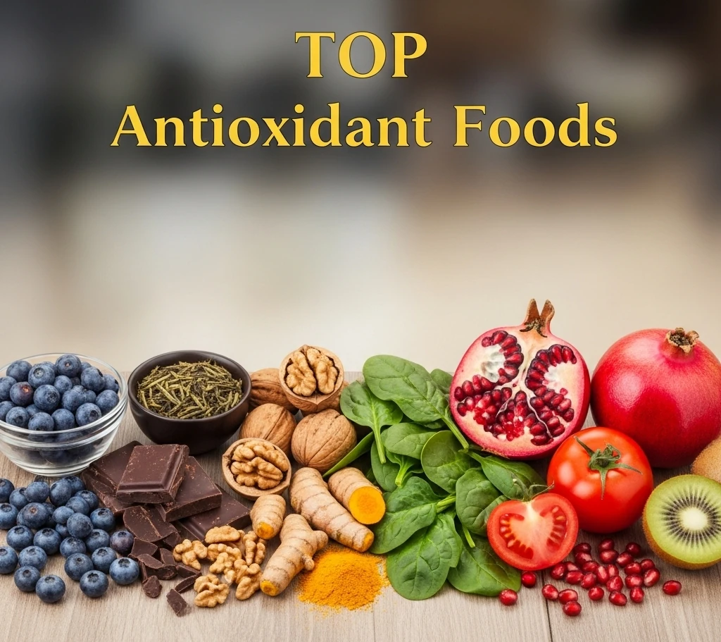 Топ-10 продуктов с антиоксидантами: черника, темный шоколад, орехи, зеленый чай, гранат и специи — натуральные источники для здоровья