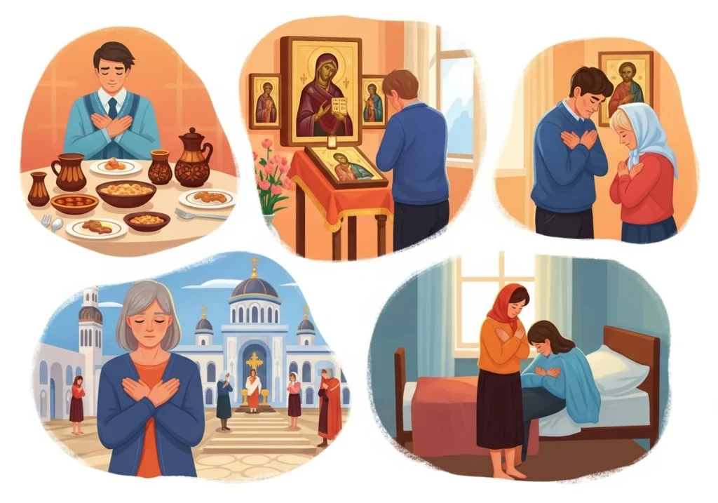 Коли слід хреститися: перед їжею, молитвою, сном та в храмі, духовні традиції