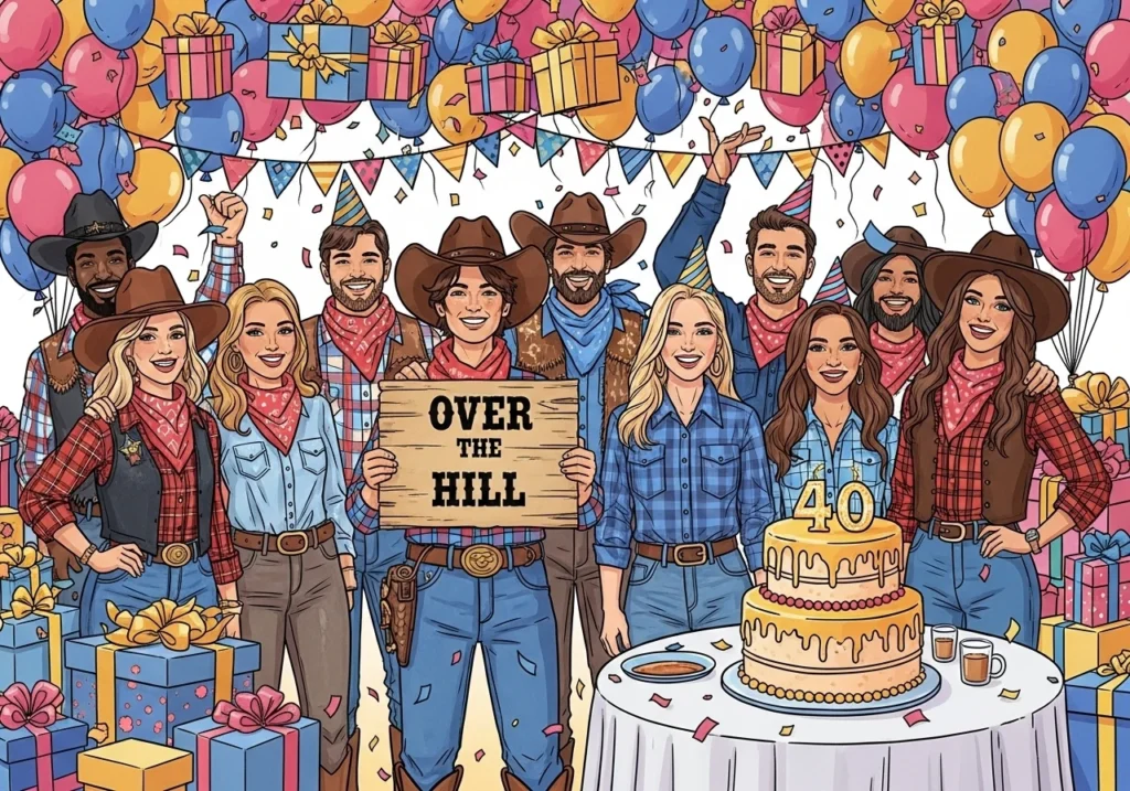 Святкування 40-річчя на Заході: вечірка в стилі "Over the Hill" з повітряними кулями, тортом та подарунками