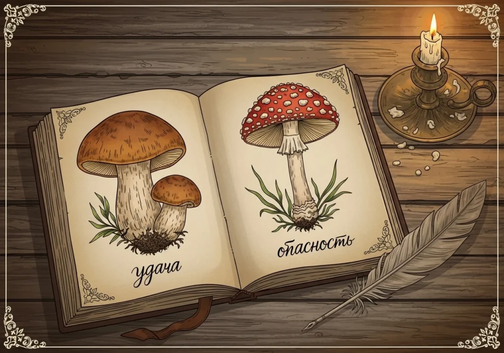 Тлумачення снів про гриби за сонниками: відкрита книга з малюнками грибів та їх значеннями